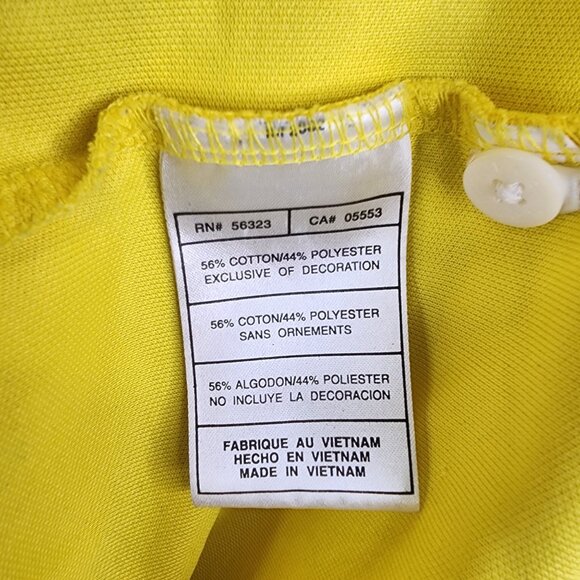 Mens Yellow Nike Dri-Fit Polo Shirt Short Sleeve Size XXL - Picture 6 of 10